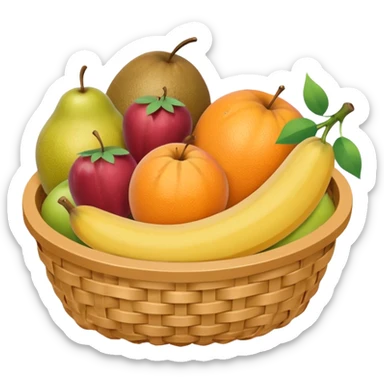 generate an image for fruits basket without handel sticker