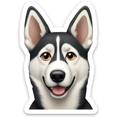 An adult husky mixed with a German shepherd sticker