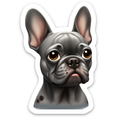 Dark grey French bulldog with brown spots sticker