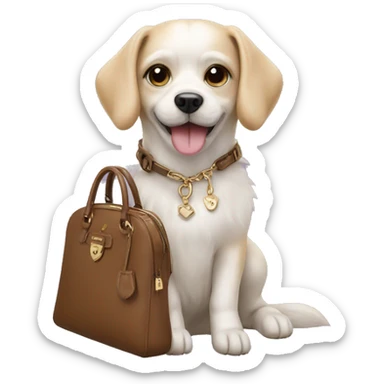 Dog with Prada handbag sticker
