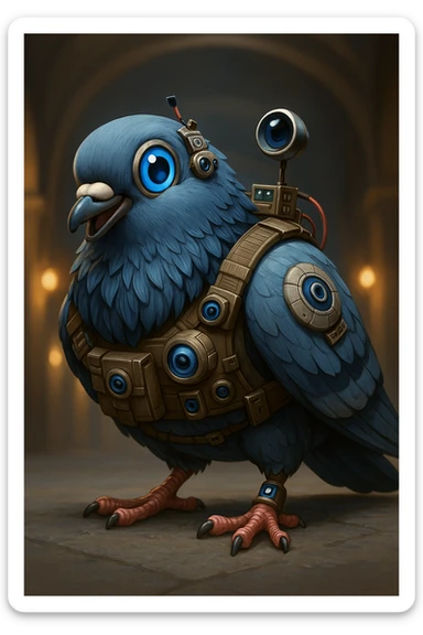 Edit the character in the reference image to have a happy expression, keeping the original style, outfit, and colors exactly as in the reference image. sticker