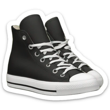Black plateform converse sticker