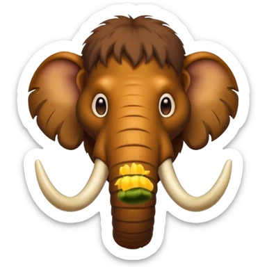 a Mammoth half body sticker