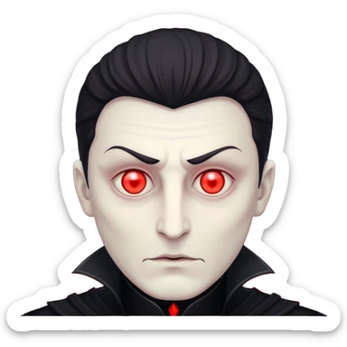 Evil, shadowie Male lord with Red glowing eyes and  sticker