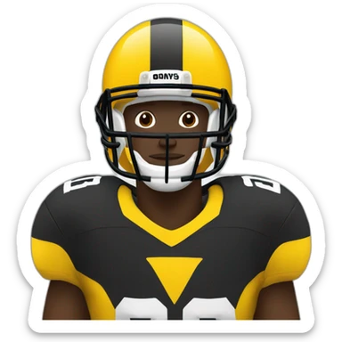 american-football-player-black-and-yellow-helmet sticker