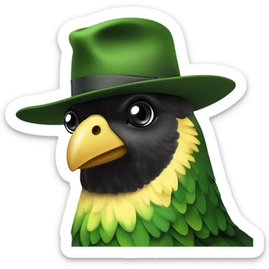 Erstell mir einen grünen Wellensittich sticker