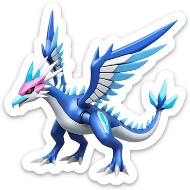 Futuristic Helioptile-Diancie-Kyurem-Dialga-Latios-Miraidon-Pokémon, full body sticker
