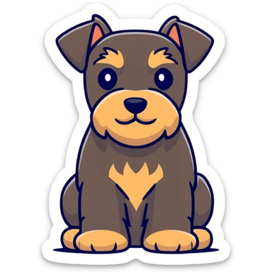 Brown schnauzer  sticker