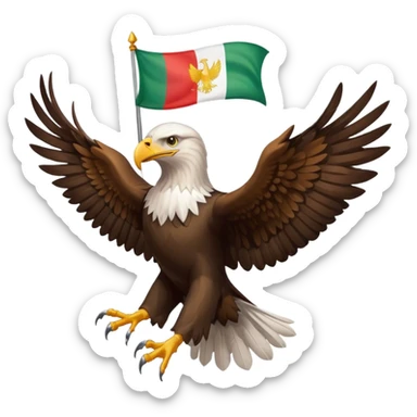 Eagle with Kurdistan flag sticker