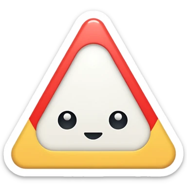 iOS style emoji, minimal summoning symbol, three dots triangle sticker