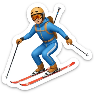 man skiing on aspen mountain sticker