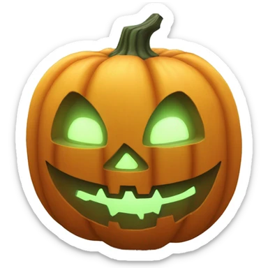 Cool glowing Jack-o-lantern sticker
