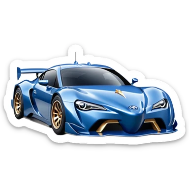 Wonder Woman’s Long wheelbase widened pearly midnight snow blue 2nd generation 2025 Toyota 86 hypercar racer sticker