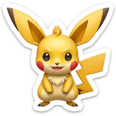 Victini-Pichu-Fakémon-hybrid-creature (full body)  sticker