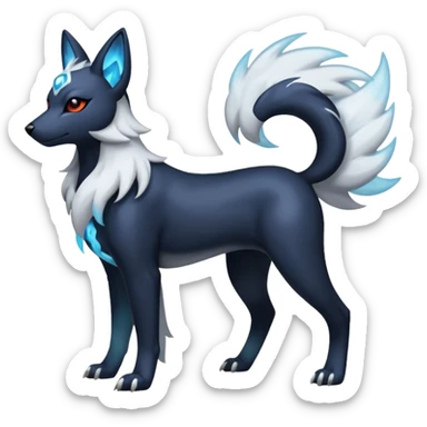 Translucent Magnificent Houndour-Absol-Zorua-Umbreon-fusion (full body) sticker