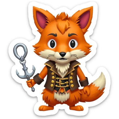 Foxy (from FNaF) animatronic  sticker