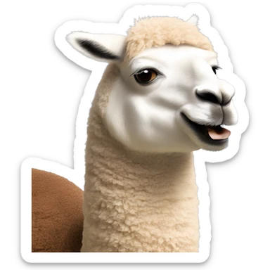 a yodeling lama sticker