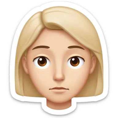 face turning away or looking uninterested sticker