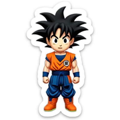 Son Goku qui boit un coca sticker
