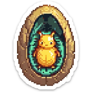 MRI parasitic embryo, digital, fetal small shape, eerie, horror, pupa, crystalis, in-utero, sea-life, siphonophore, polyp, Cnidaria, within egg, metamorphosis sticker