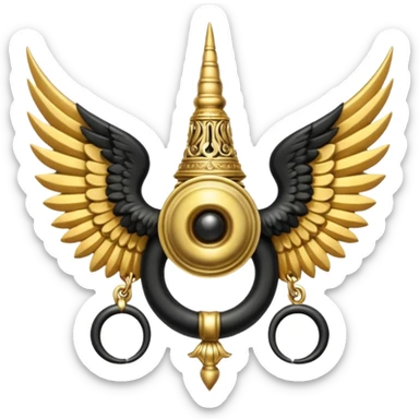 Holy Emblem with black wings and horn sticker