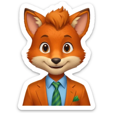 Nick Wilde from the Zootopia Disney movie sticker