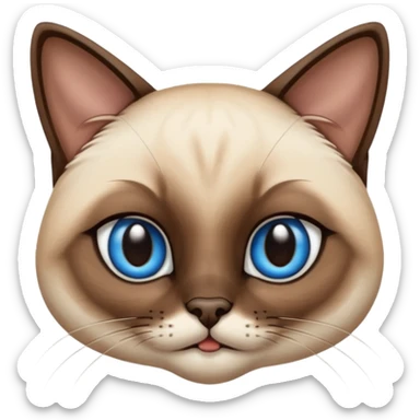 
Siamese cat face long hair sticker