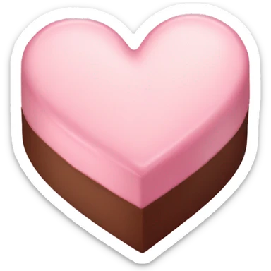 Pastel pink heart box of chocolate  sticker