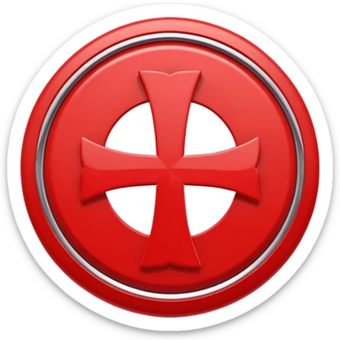 Red circular cross icon, white wrong symbol in center, glossy 3D button style, smooth surface, soft shadow, minimal design, centered composition, high resolution sticker