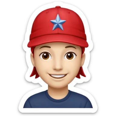 Red cap on a person that says USA on the hat sticker