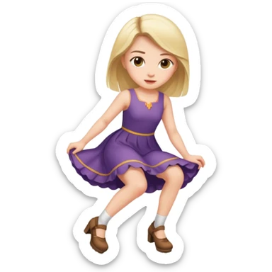 Beautiful girl with one knee down sticker