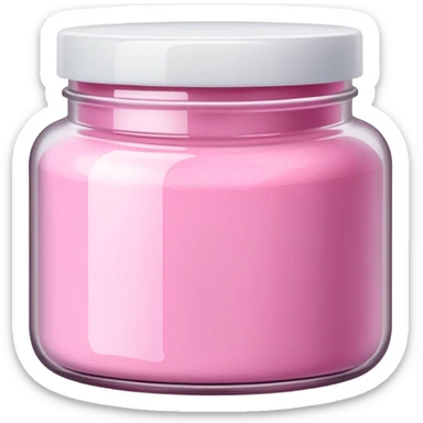 ultra realistic jar of acrylic powder pink sticker