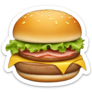 burger with just ham  sticker
