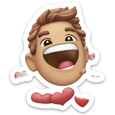 emoji enamorado mandando un beso sticker