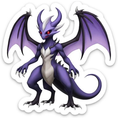 Darkrai-Lunala-Haunter-Fakémon-hybrid-creature (full body)  sticker
