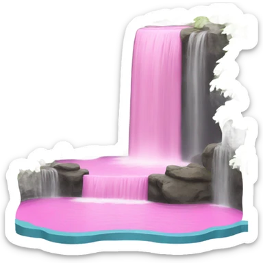 Pink pool with a waterfall  sticker