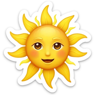 Sun with Good Morning sticker