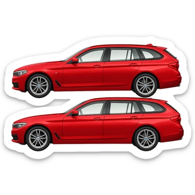 Make the car red, keep the original style, no background. sticker