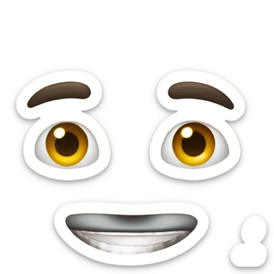 Big face Hispanic with dent in chin smiling sticker