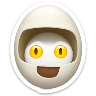 Boiled egg in a car sticker