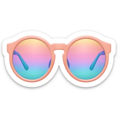 A colorful pair of Pastel sunglasses (aesthetic, loose object, apparel)  sticker