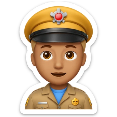 A 3D emoji with a Memoji style that the depicts a person who is learning to become a mechanic as his highchool extended profile sticker