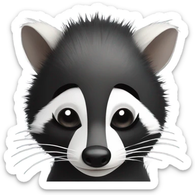 Raccoon opossum and skunk sitting together sticker