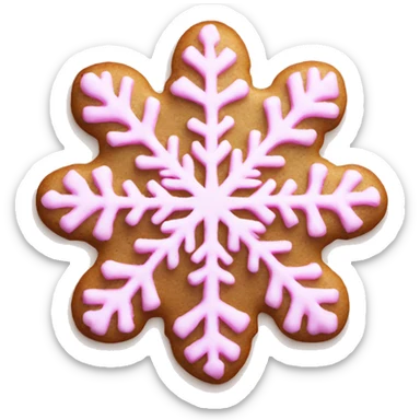 pink snowflake cookie  sticker