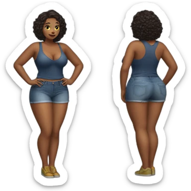 voluptuous girl dressing sticker