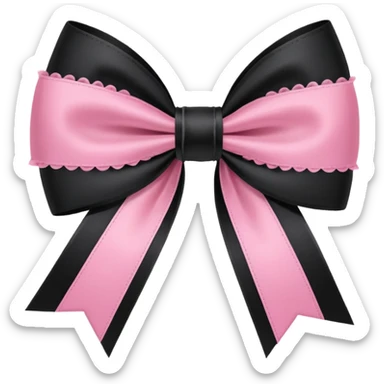 BLACKPINK-inspired gothic bow , no hearts, black and pink, cute,  sticker