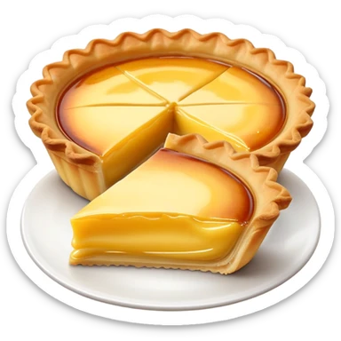 Gentle colored Hong Kong egg tart dessert sticker