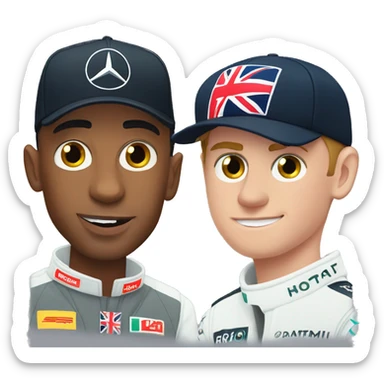 Lewis Hamilton and Max Verstappen  sticker