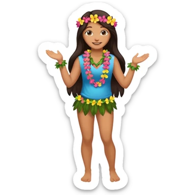 MUJER CUERPO COMPLETO HAWAI sticker