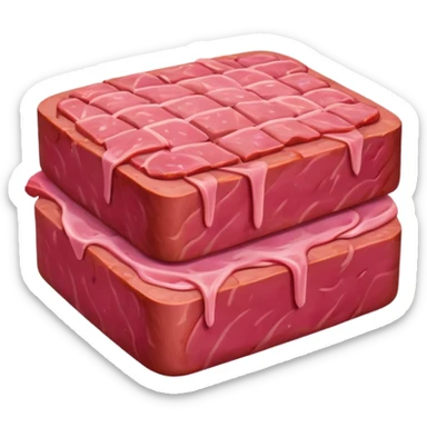 artist painting abstract SPAM meat landscape  sticker
